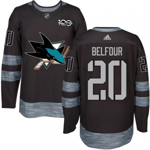 Ed Belfour San Jose Sharks Youth Authentic 1917-2017 100th Anniversary Jersey (Black)