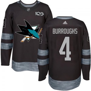 Kyle Burroughs San Jose Sharks Youth Authentic 1917-2017 100th Anniversary Jersey (Black)