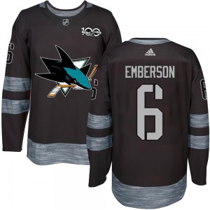 Ty Emberson San Jose Sharks Youth Authentic 1917-2017 100th Anniversary Jersey (Black)
