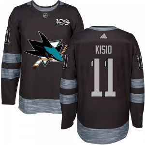 Kelly Kisio San Jose Sharks Youth Authentic 1917-2017 100th Anniversary Jersey (Black)