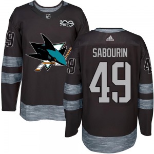 Scott Sabourin San Jose Sharks Youth Authentic 1917-2017 100th Anniversary Jersey (Black)