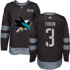 Henry Thrun San Jose Sharks Youth Authentic 1917-2017 100th Anniversary Jersey (Black)