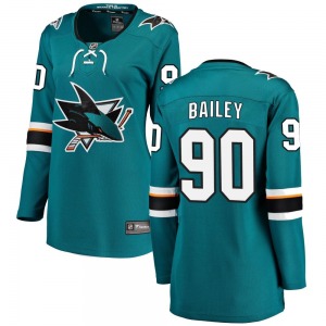 Justin Bailey San Jose Sharks Fanatics Branded Women's Breakaway Home Jersey (Teal)