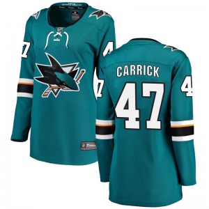 Trevor Carrick San Jose Sharks Fanatics Branded Women's Breakaway Home Jersey (Teal)