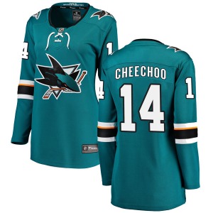 Jonathan Cheechoo San Jose Sharks Fanatics Branded Women's Breakaway Home Jersey (Teal)