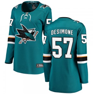 Nick DeSimone San Jose Sharks Fanatics Branded Women's Breakaway ized Home Jersey (Teal)