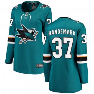 Fredrik Handemark San Jose Sharks Fanatics Branded Women's Breakaway Home Jersey (Teal)