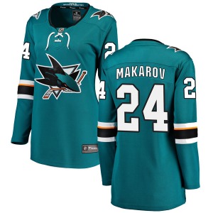 Sergei Makarov San Jose Sharks Fanatics Branded Women's Breakaway Home Jersey (Teal)