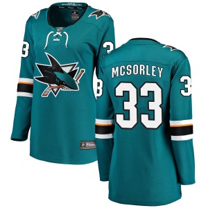 Marty Mcsorley San Jose Sharks Fanatics Branded Women's Breakaway Home Jersey (Teal)