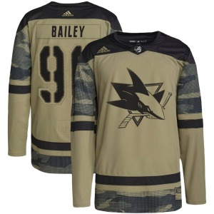 Justin Bailey San Jose Sharks Adidas Youth Authentic Military Appreciation Practice Jersey (Camo)