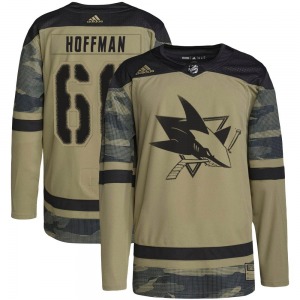 Mike Hoffman San Jose Sharks Adidas Youth Authentic Military Appreciation Practice Jersey (Camo)