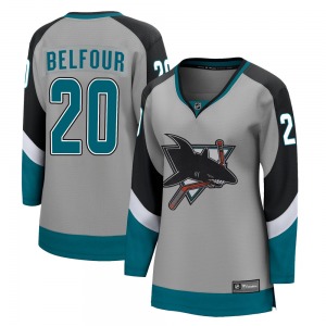 Ed Belfour San Jose Sharks Fanatics Branded Women's Breakaway 2020/21 Special Edition Jersey (Gray)