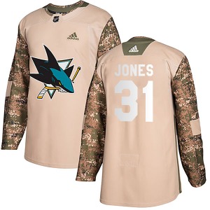 Martin Jones San Jose Sharks Adidas Authentic Veterans Day Practice Jersey (Camo)