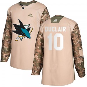 Anthony Duclair San Jose Sharks Adidas Youth Authentic Veterans Day Practice Jersey (Camo)