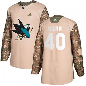 Beck Warm San Jose Sharks Adidas Youth Authentic Veterans Day Practice Jersey (Camo)
