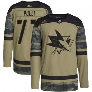 Valtteri Pulli San Jose Sharks Adidas Authentic Military Appreciation Practice Jersey (Camo)