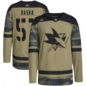 Adam Raska San Jose Sharks Adidas Authentic Military Appreciation Practice Jersey (Camo)