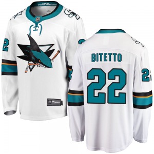 Anthony Bitetto San Jose Sharks Fanatics Branded Youth Breakaway Away Jersey (White)