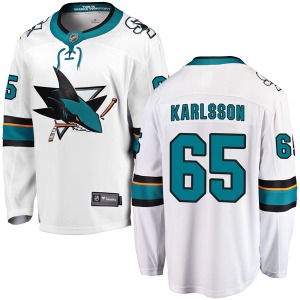 Erik Karlsson San Jose Sharks Fanatics Branded Youth Breakaway Away Jersey (White)