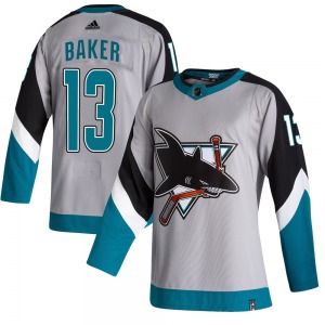 Jamie Baker San Jose Sharks Adidas Authentic 2020/21 Reverse Retro Jersey (Gray)