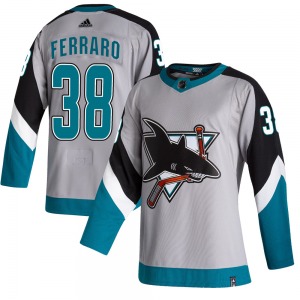 Mario Ferraro San Jose Sharks Adidas Authentic 2020/21 Reverse Retro Jersey (Gray)
