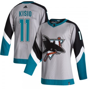 Kelly Kisio San Jose Sharks Adidas Authentic 2020/21 Reverse Retro Jersey (Gray)