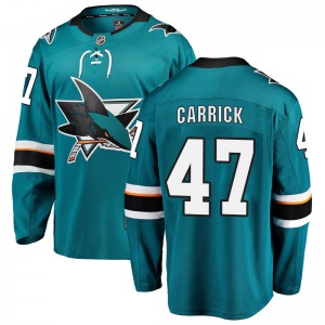 Trevor Carrick San Jose Sharks Fanatics Branded Youth Breakaway Home Jersey (Teal)