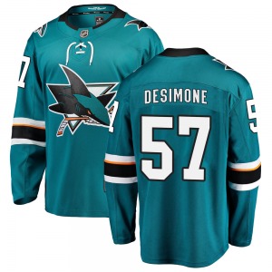 Nick DeSimone San Jose Sharks Fanatics Branded Youth Breakaway ized Home Jersey (Teal)