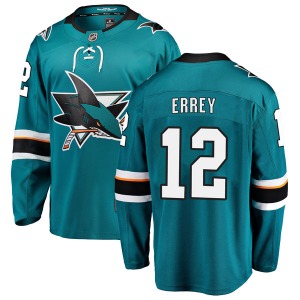 Bob Errey San Jose Sharks Fanatics Branded Youth Breakaway Home Jersey (Teal)