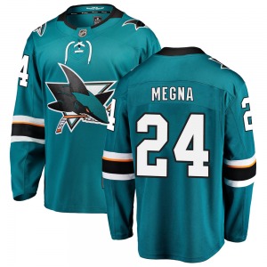 Jaycob Megna San Jose Sharks Fanatics Branded Youth Breakaway Home Jersey (Teal)