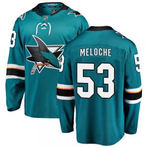 Nicolas Meloche San Jose Sharks Fanatics Branded Youth Breakaway Home Jersey (Teal)