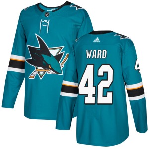 Joel Ward San Jose Sharks Adidas Authentic Jersey (Teal)