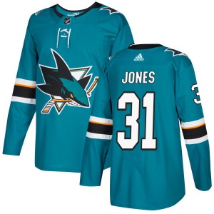 Martin Jones San Jose Sharks Adidas Authentic Jersey (Teal)