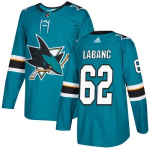 Kevin Labanc San Jose Sharks Adidas Youth Authentic Teal Home Jersey (Green)