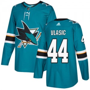 Marc-Edouard Vlasic San Jose Sharks Adidas Youth Authentic Teal Home Jersey (Green)