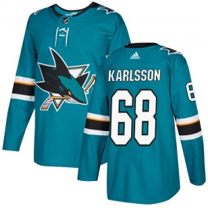 Melker Karlsson San Jose Sharks Adidas Youth Authentic Teal Home Jersey (Green)
